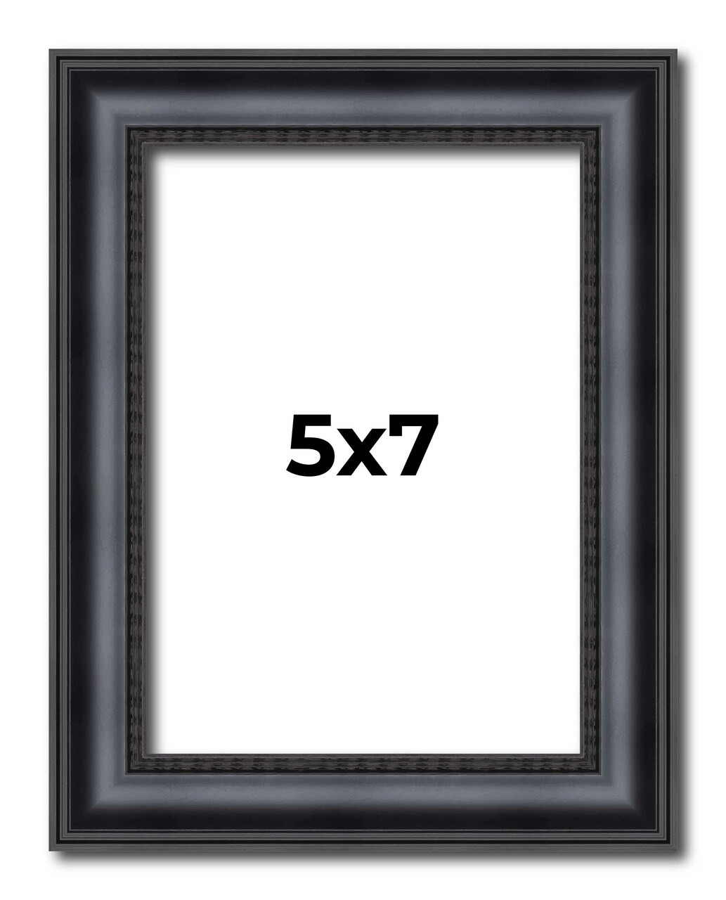 Photo Size Linear Black Picture Frame - UV Acrylic, Foam Board Backing, Hanging Hardware